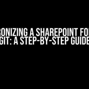 Synchronizing a SharePoint Folder to Git: A Step-by-Step Guide