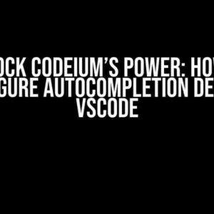 Unlock Codeium’s Power: How to Configure Autocompletion Delay in VSCode